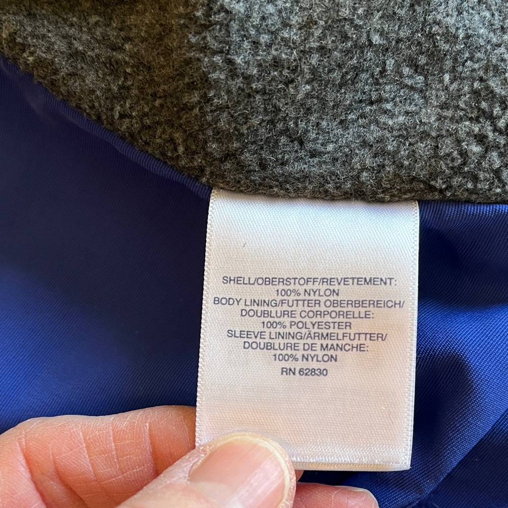 Lands End Outfitters Fleece‎ Jacket Adjustable Seat Protection Women's 1X Blue - Picture 11 of 16